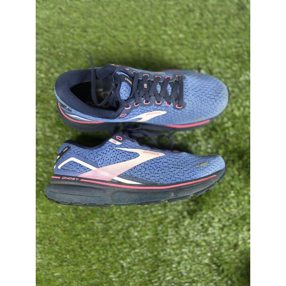 Brooks Ghost 15 Women's Running Shoes Size 8 Medium Blue Pink